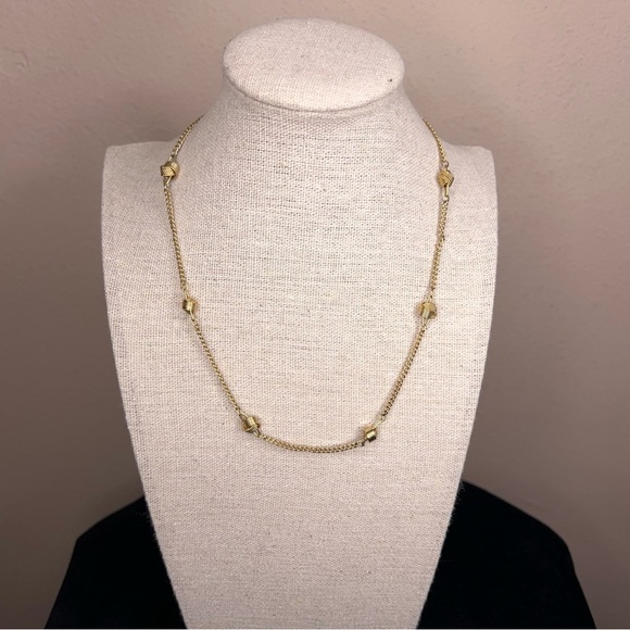 Vintage Avon Gold Knit Necklace Retro Classic Spring Ring Closure 16” Length - Picture 9 of 9